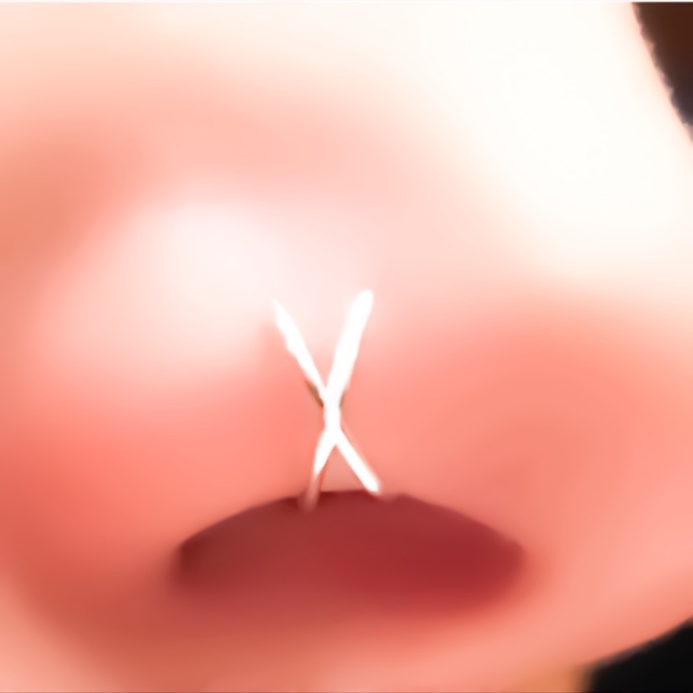 3 x criss cross fake nose ring